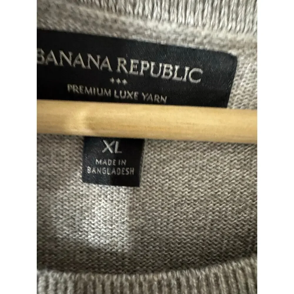 Banana Republic Mens Premium Luxe Yarn Silk‎ Cashmere Cotton Blend Size XL